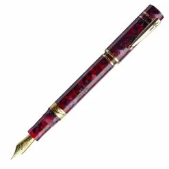 Nettuno 1911 Neos Prometeo Fountain Pen, Red & Blue, Gold Trim, Fine Nib