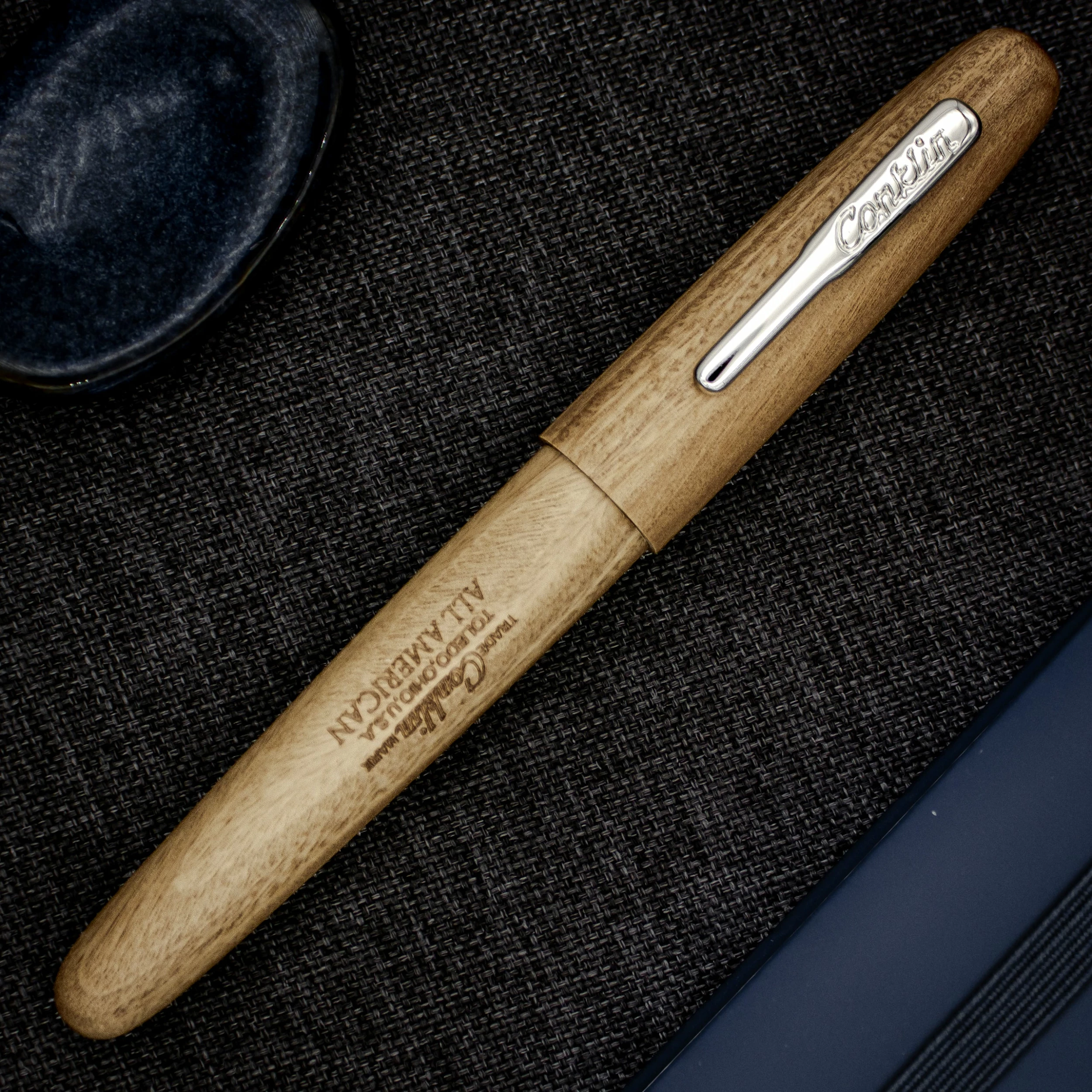 Conklin All American Pau-Preto Limited Edition Rollerball Pen, Chrome Trim - Image 2