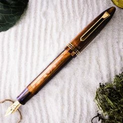 Tibaldi Bononia Seilan Purple Resin Fountain Pen, Gold Trim