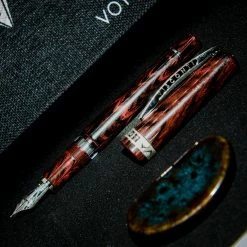 Visconti Voyager 30 Limited Edition Fountain Pen, Red & Silver, 14k Nib