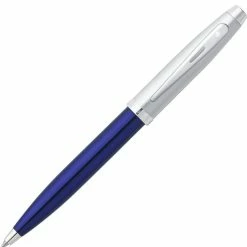 Sheaffer 100 Ballpoint Pen, Translucent Blue & Chrome