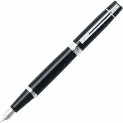Sheaffer 300 Glossy Black With Chrome Trim Fountain Pen, Medium