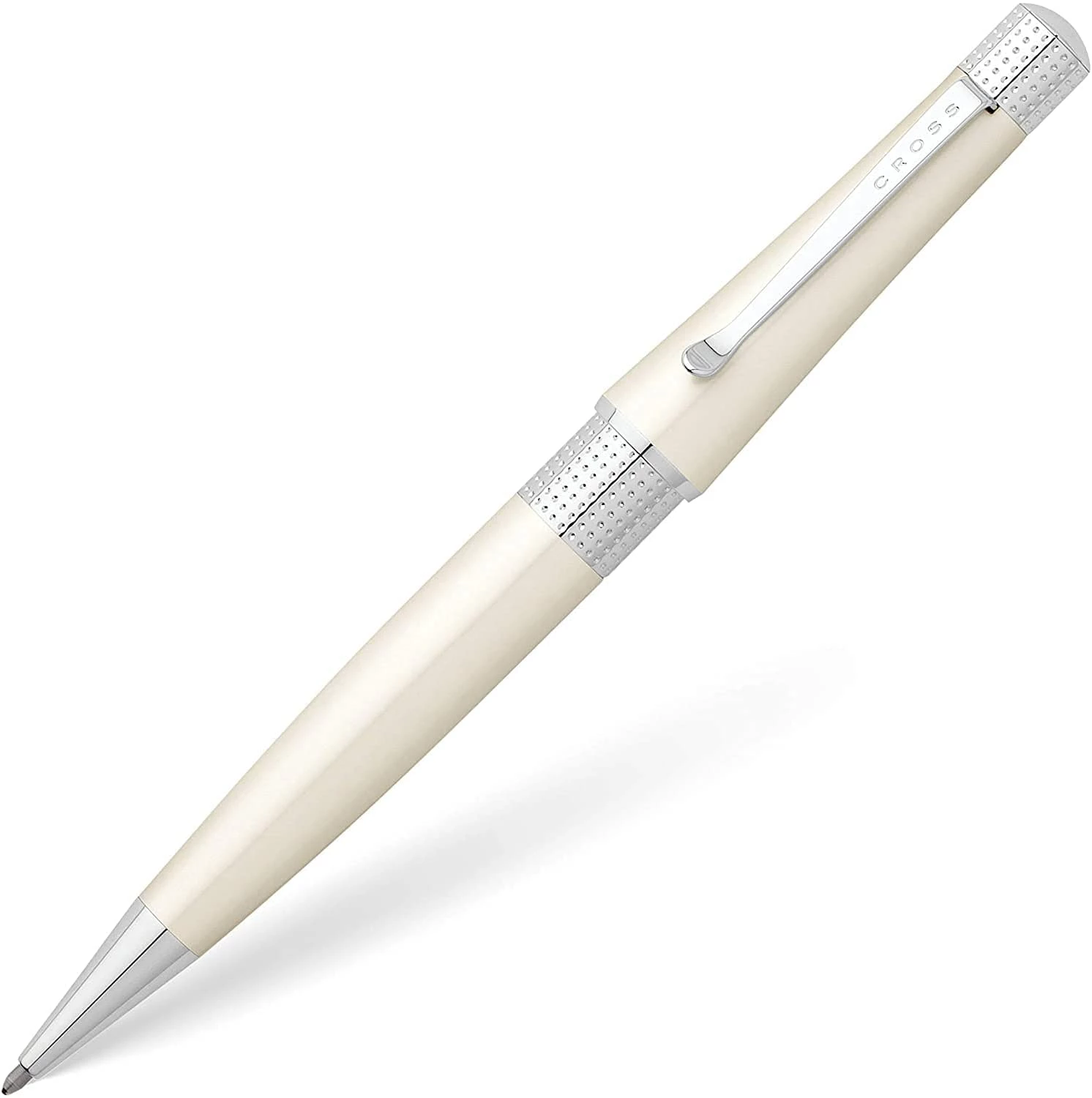 Cross® Cross Beverly Ballpoint Pen, Pearlescent White & Chrome
