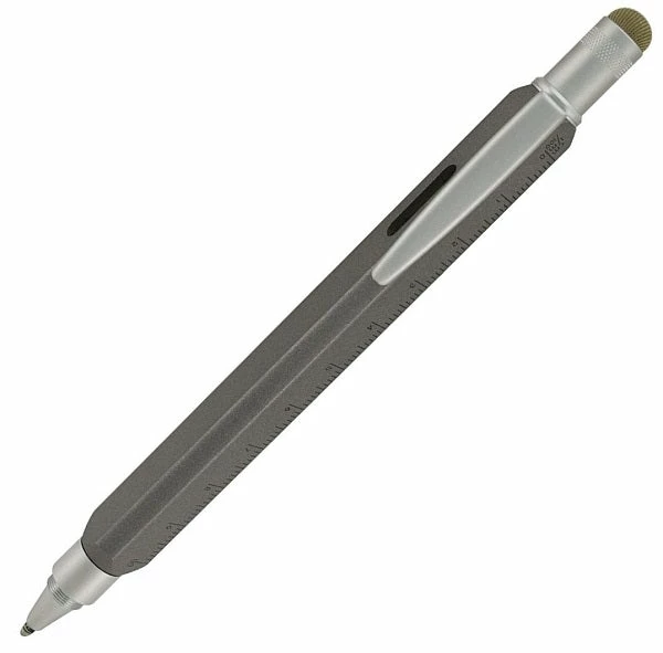 Monteverde Tool 60 Ballpoint Pen & Stylus, Platinum Grey