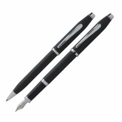 Cross® Cross Century II Fountain & Ballpoint Pen Set, Smooth Touch Black