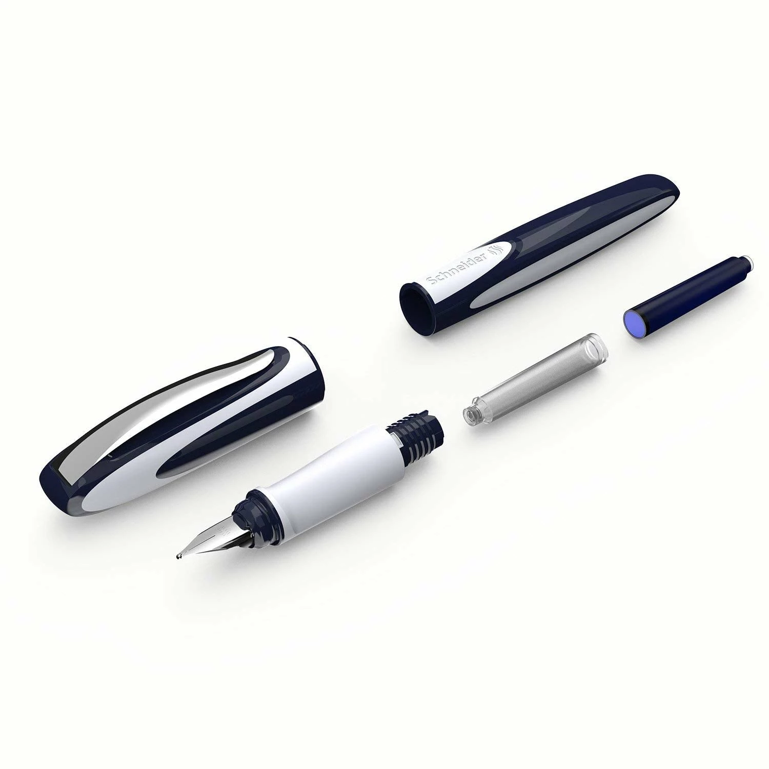 Schneider® Schneider Ray Cartridge Filled Fountain Pen, Dark Blue & Light Gray - Image 3
