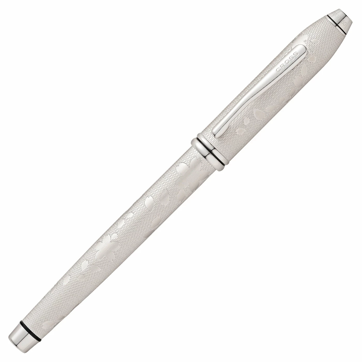 Cross® Cross Townsend Limited Edition Cherry Blossom Rollerball Pen, Brushed Platinum - Image 2