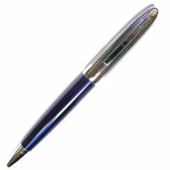 Cross® Cross Revere Ballpoint Pen, Tuxedo Cross Grid Blue & Chrome