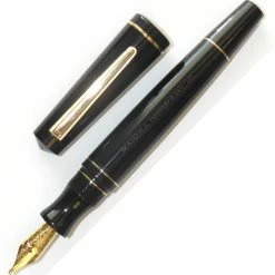 Maiora Impronte, Mirror Black, Oversized Fountain Pen, Broad Nib