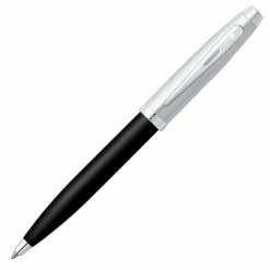 Sheaffer 100 Ballpoint Pen, Black Lacquer & Brushed Chrome