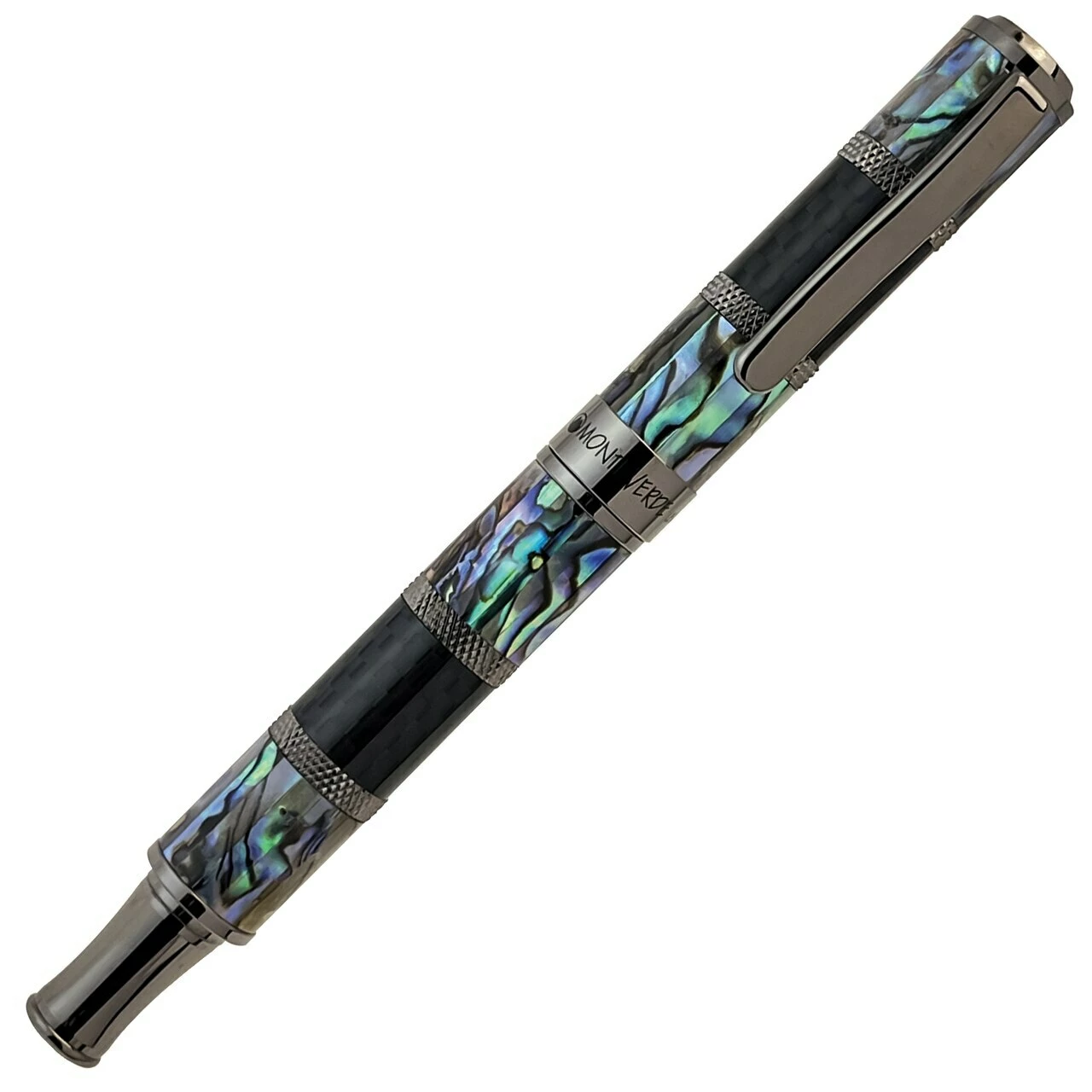 Monteverde Regatta Limited Edition Rollerball Pen, Abalone Shell & Carbon Fiber - Image 2