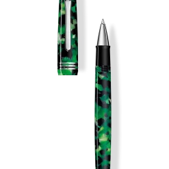 Tibaldi N60 Emerald Green Resin Rollerball Pen, Palladium Trim
