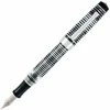 Stipula Suprema Voyeur Limited Edition Fountain Pen, Black Stripes Demo, Palladium Trim, Medium Nib