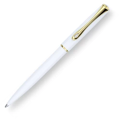 Diplomat Traveller Ballpoint Pen, Snow White & Gold