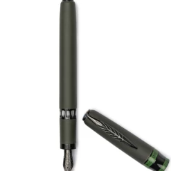 Pineider Alchemist Zeolite Fountain Pen, Krakatoa Green, Extra Fine 14K Nib