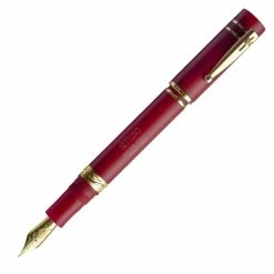 Nettuno 1911 Neos Eros Fountain Pen, Matte Red & Gold, Medium Nib