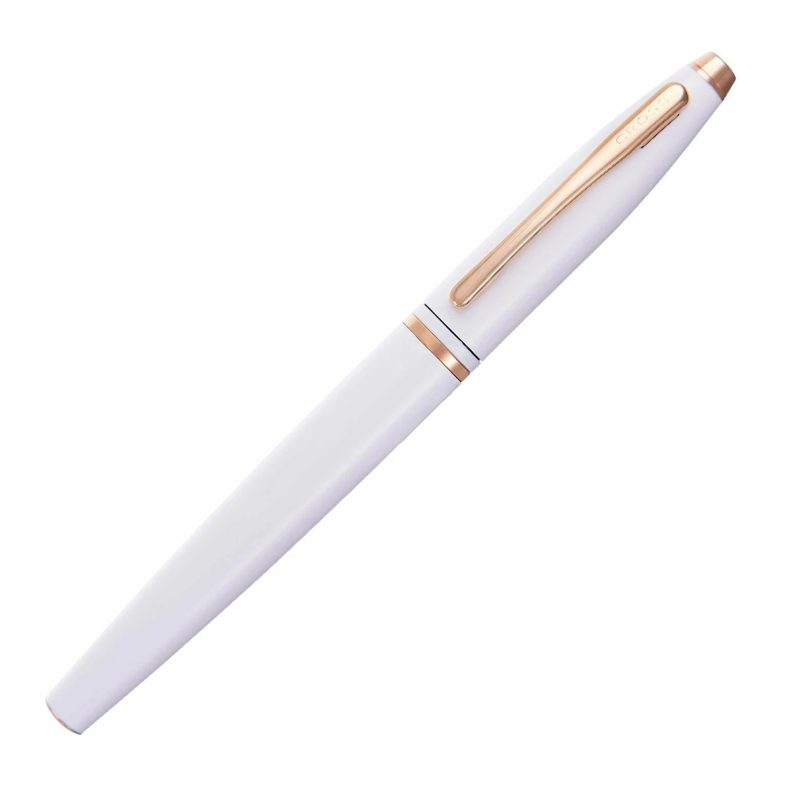Cross® Cross Calais Fountain Pen, White & Rose Gold, Medium Nib - Image 2