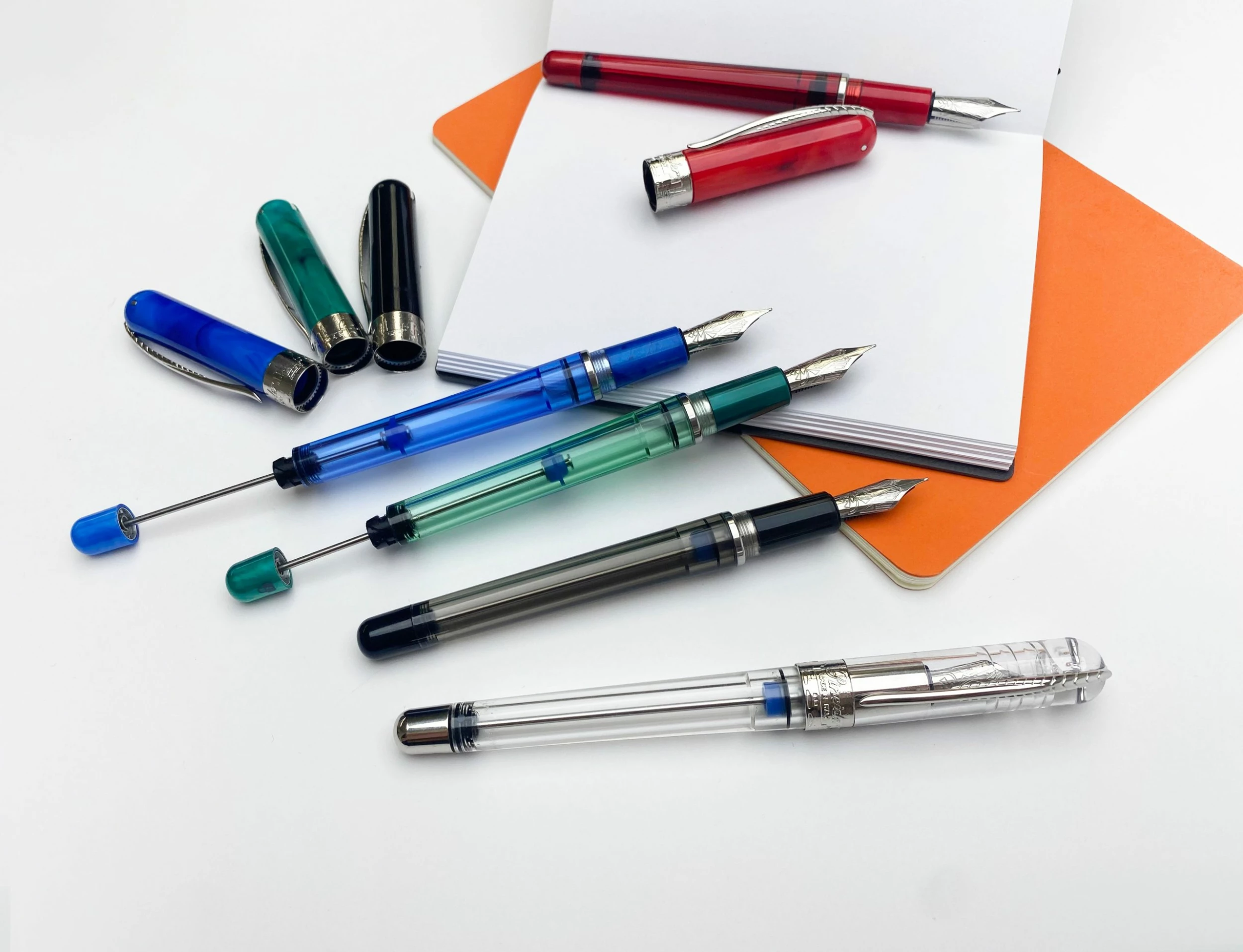 Pineider Avatar Twin Tank Touchdown Fountain Pen, Devil Red - Image 2