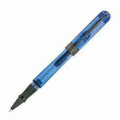 Pineider Avatar UR Demo Black Rollerball Pen, Ice Blue