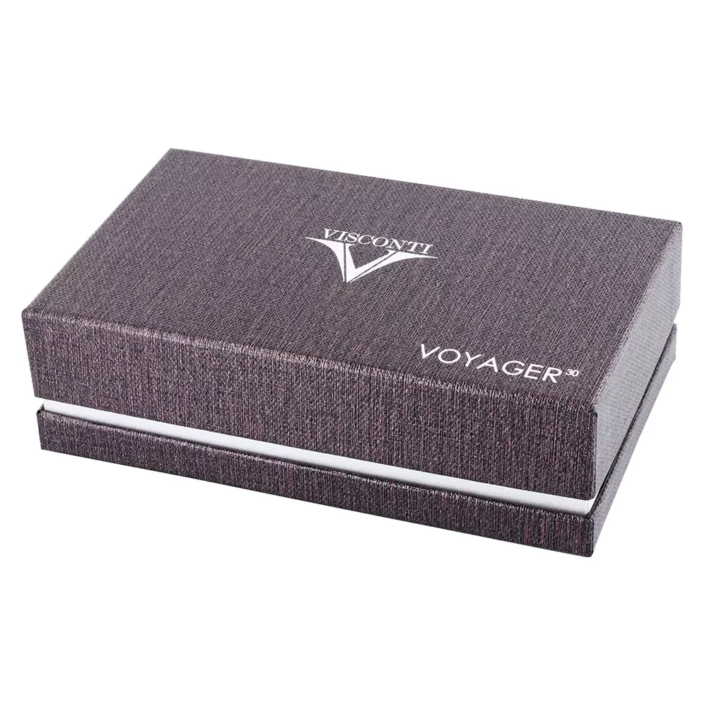 Visconti Voyager 30 Limited Edition Fountain Pen, Red & Silver, 14k Nib - Image 4