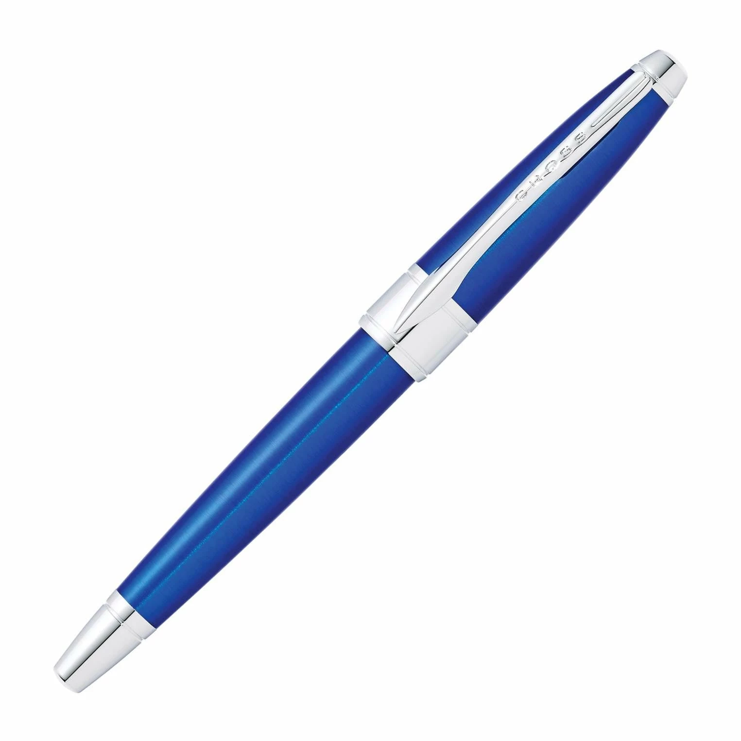 Cross® Cross Apogee Rollerball Pen, Blue Lacquer & Chrome - Image 2