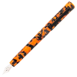 Tibaldi Perfecta LP Vinyl Orange Fountain Pen, Fine Nib
