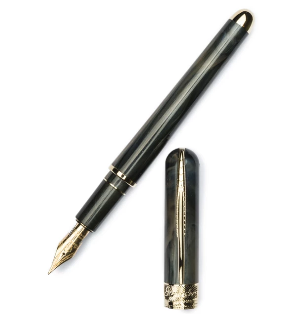 Pineider Avatar UR Deluxe Fountain Pen, Riace Bronze, 14K Gold Nib, Medium