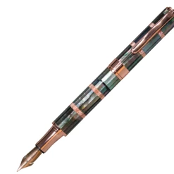 Monteverde Regatta Black Mother Of Pearl Fountain Pen, Rosegold Trim
