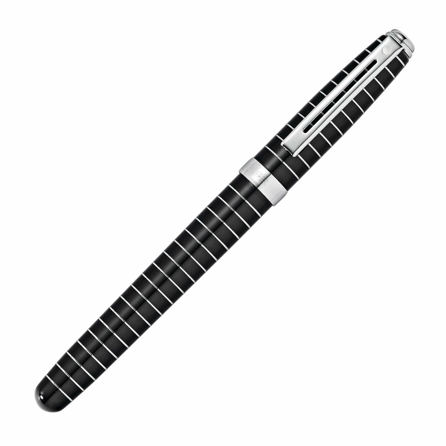 Sheaffer Prelude Rollerball Pen, Striped Black Lacquer & Chrome - Image 2